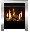 Gazco Box Profil Frame - Slide Control Polished Steel effect