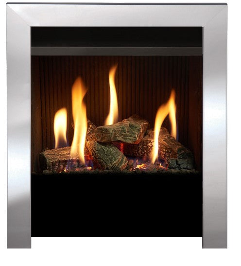 Gazco Box Profil Frame - Slide Control Polished Steel effect