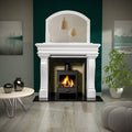 Marble Arch Overmantle  Polished Polar White