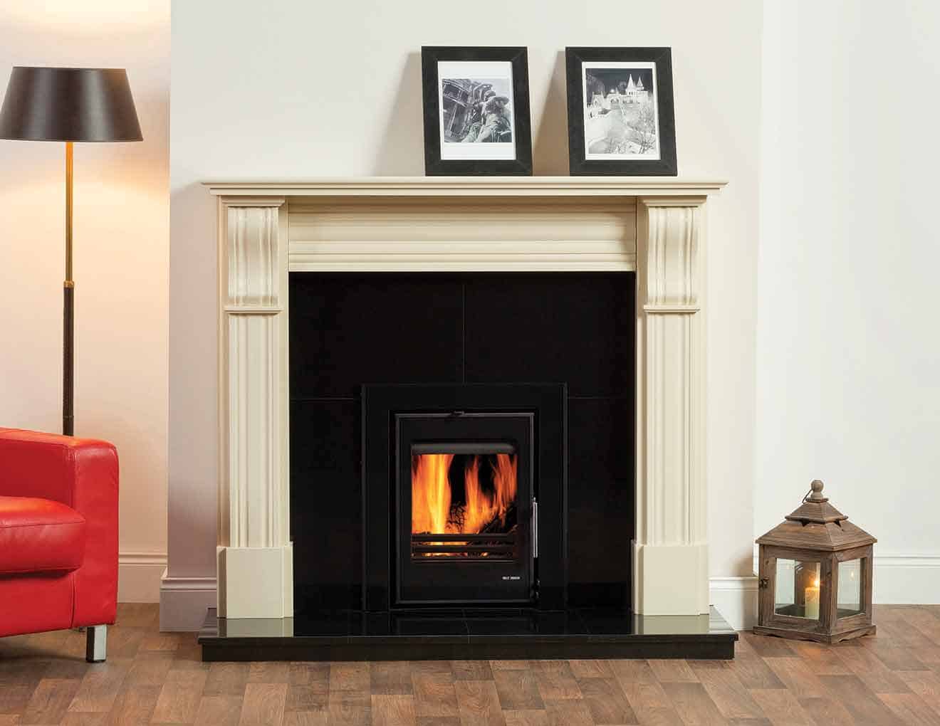 48" Dublin Corbel  Perla White Fireplace