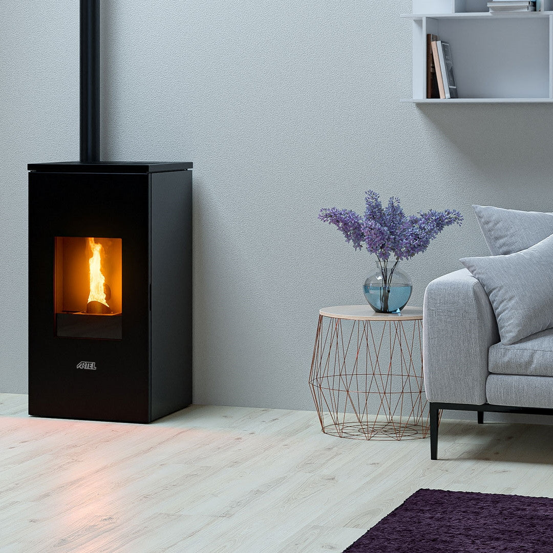 ARTEL LINEA ARIA FUTURA 9KW WOOD PELLET STOVE BLACK