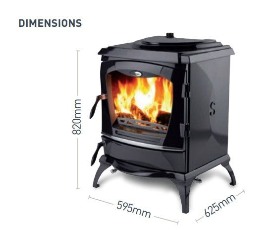Stanley Reginald Eco HPB Enamel Black Stove (Discontinued)
