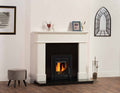 54" Pisa  Perla White Fireplace