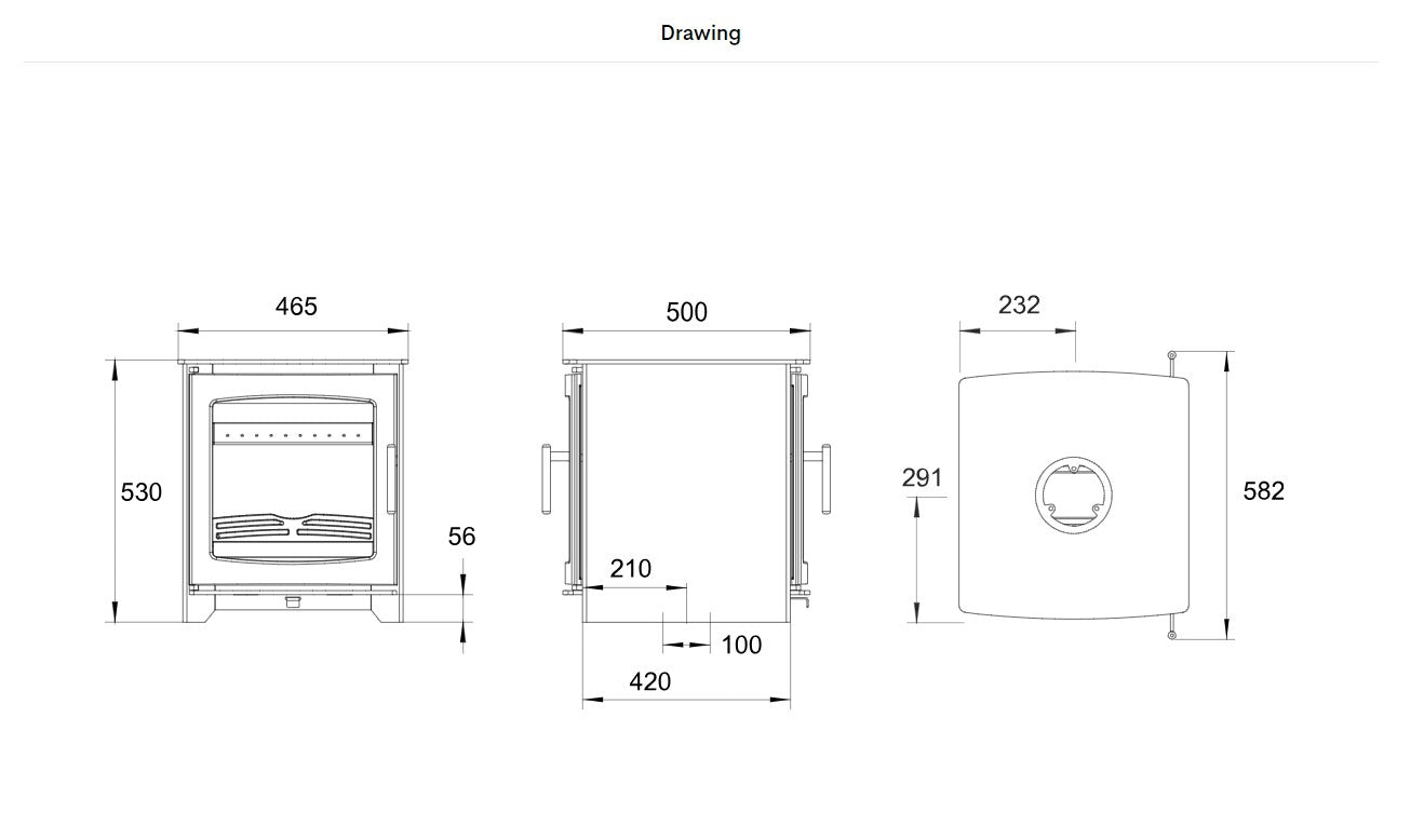 Henley Hazelwood Double Side Wood Burning Stove