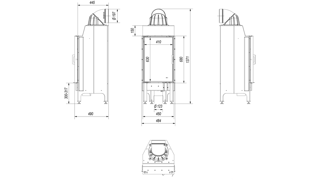 Kratki Nadia 9kw Insert Stove