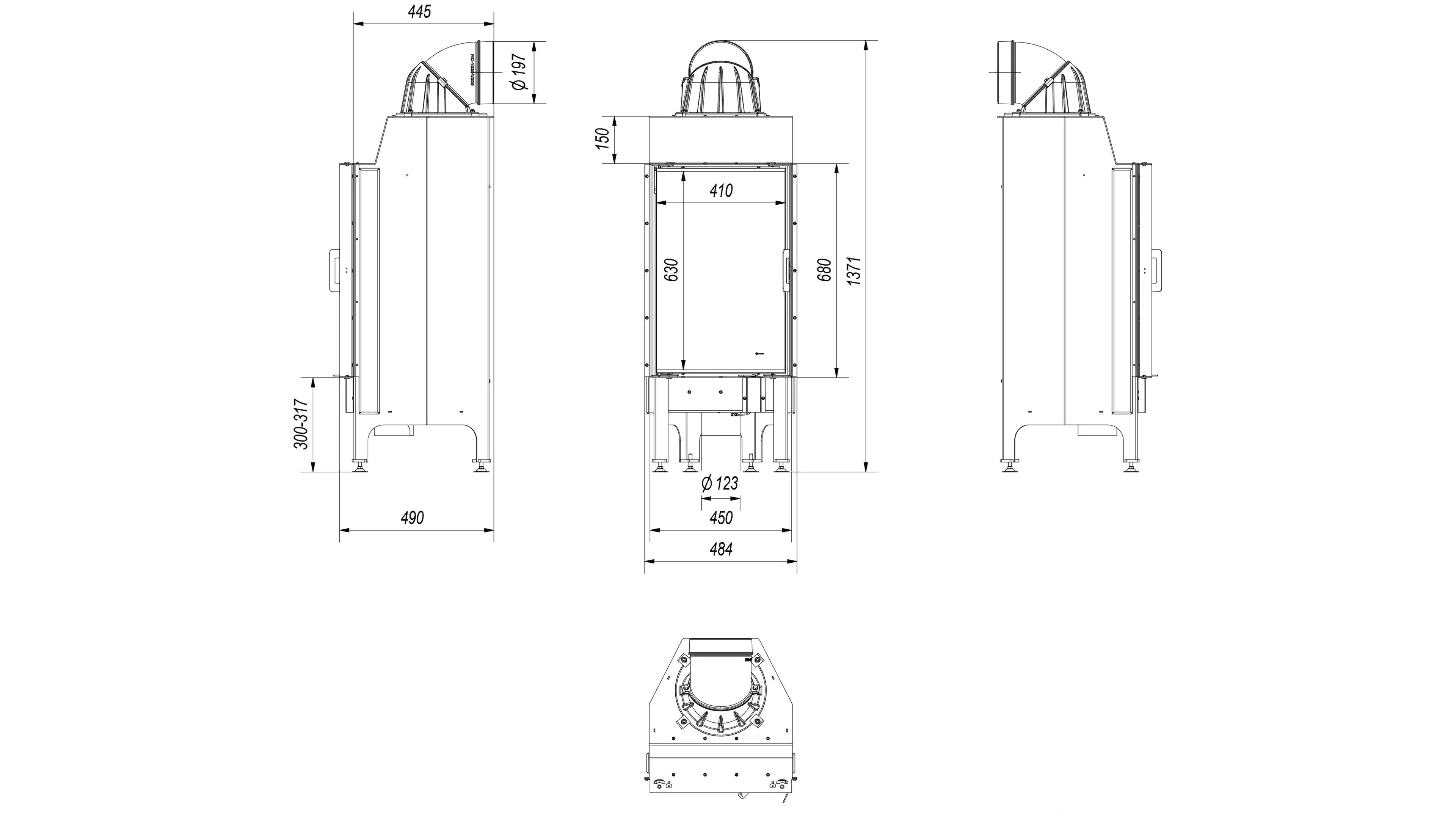Kratki Nadia 9kw Insert Stove