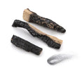 Planika Set of 3 ceramic logs and glowing fibers